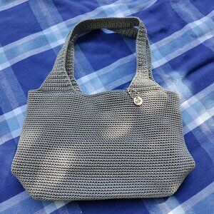 The Sak Lined Slate Grey Crochet Bag